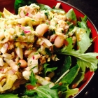 white bean, artichoke, tuna, and egg salad