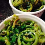fiddlehead ferns with spring garlic and lemon