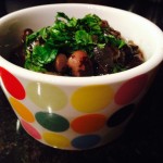 slow-cooked vaquero beans with onion, garlic, and oregano