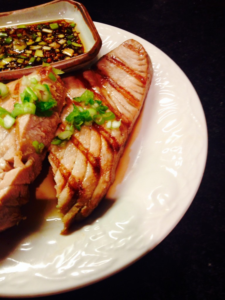 grilled tuna steaks with sesame ginger dipping sauce - radish*rose