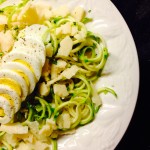 lemony zucchini zoodle salad with parmesan