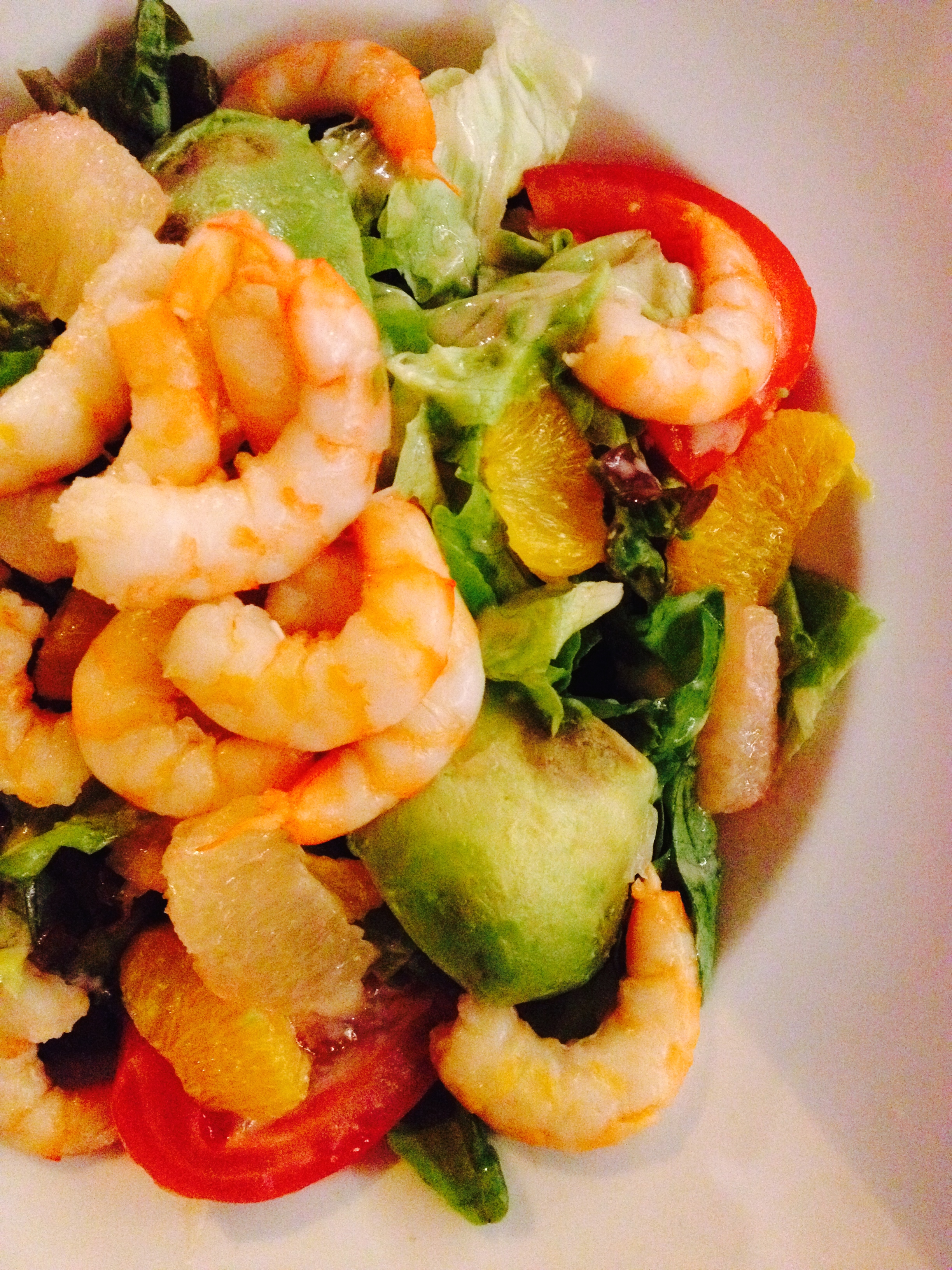 shrimp, avocado, and citrus salad at Le Cardinal :: by radish*rose