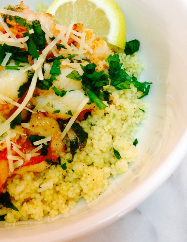 shrimp scampi with white wine, garlic, and oregano radish*rose