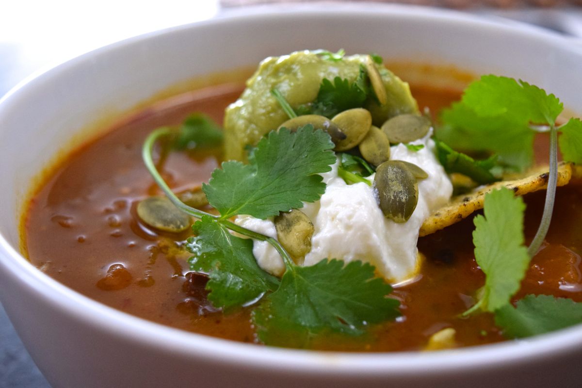 spicy vegan slow cooker tortilla soup radish*rose