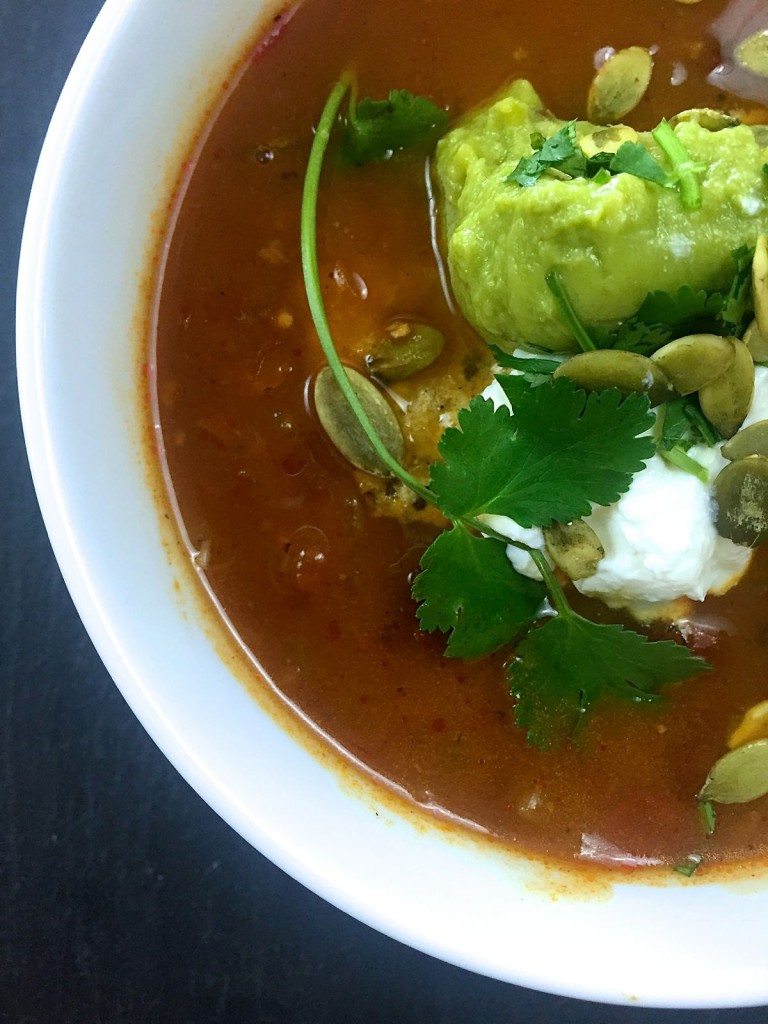 spicy vegan slow cooker tortilla soup radish*rose