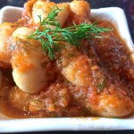 greek-style gigante beans in tomato dill oregano sauce