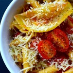 simple pasta sauce with tomato, butter, and onion