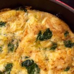 easy spinach garlic frittata
