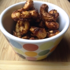 spicy sticky chipotle maple cashews