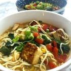 low carb shirataki noodle coconut curry soup