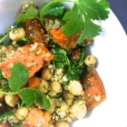 roasted butternut squash and chickpea salad